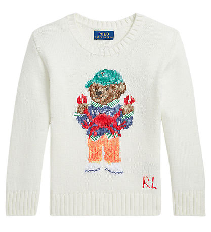 Blouse Polo Ralph Lauren - Tricoté - Blanc av. Peluche