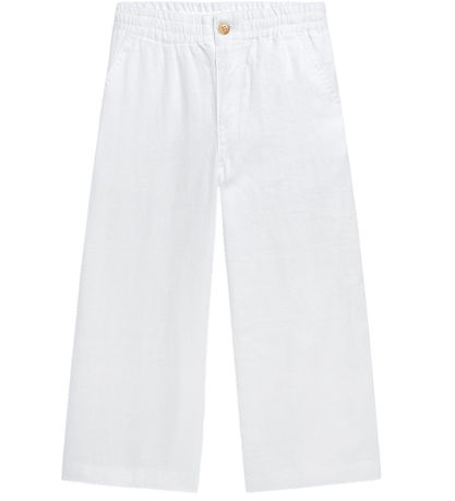 Polo Ralph Lauren Trousers - Linen - Wide Leg - White