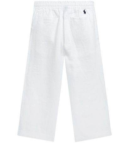 Polo Ralph Lauren 바지 - 리넨 - 와이드 레그 - 화이트