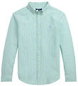 Polo Ralph Lauren Overhemd - Groen/Wit Gestreept