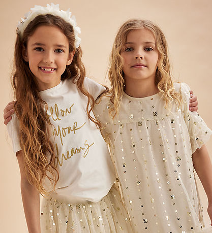 Creamie T-shirt - Cloud w. Glitter print