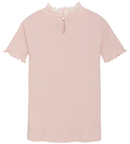 Creamie T-Shirt - Rib - Lotus m. Spitze