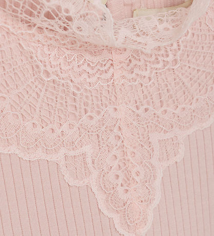 Creamie T-Shirt - Rib - Lotus m. Spitze