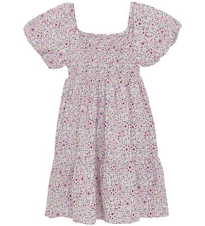 Creamie Jurk - Botercrème m. Bloemen