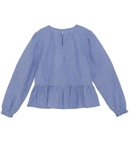 Creamie Bluse - Gewebt Stripe - Schillernd Blue