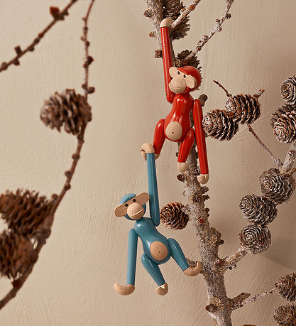 Kay Bojesen Wooden figure - Monkey - Mini - Vintage Blue