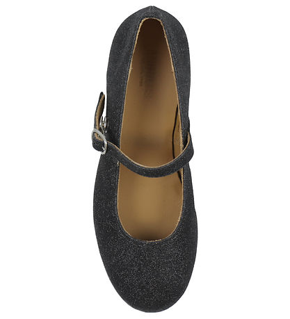 Angulus Ballerina Slippers - Black Glitter