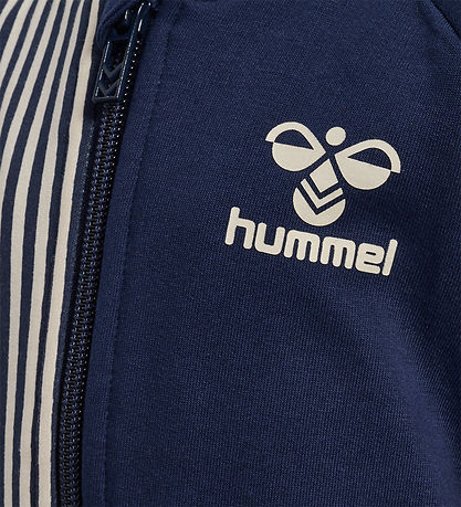 Hummel Cardigan - hmlStripy Zip Jacket - Black Iris