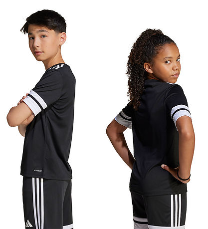adidas Performance T-shirt - SQUA25 JSY Y - Black/White adidas Performance T-shirt - SQUA25 JSY Y - Black/White