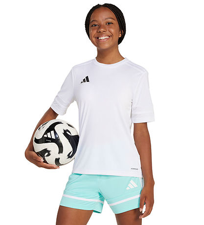 adidas Performance Stuttermabolur - SQUA25 JSY Y - Hvítt/Svart