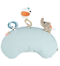Done by Deer Cushion w. Activity Toy - Playground - Blue Done by Deer Cushion w. Activity Toy - Playground - Blue