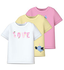 Name It T-Shirt - 3er-Pack - NbfVubie - Pink Zuckerguss/Pastel G
