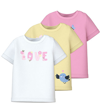 Name It T-shirt - 3 Pack - NbfVubie - Pink Frosting/Pastel Yell Name It T-shirt - 3 Pack - NbfVubie - Pink Frosting/Pastel Yell