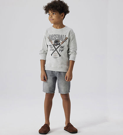 Name It Sweatshirt - NkmDemmo - Light Grey Melange