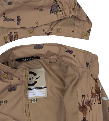 Mikk-Line Lightweight Jacket - Kelp w. Forest Animals