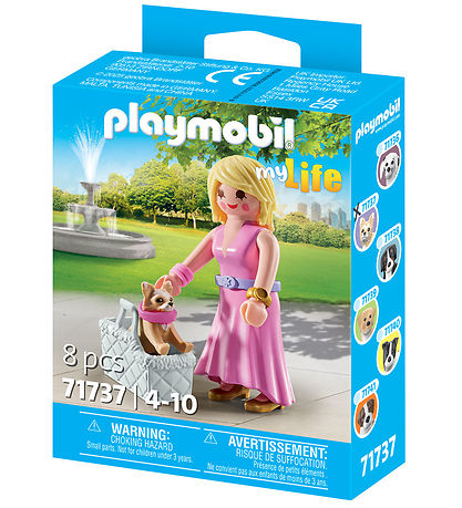 Playmobil My Life - Girl w. Chihuahua - 71737 - 8 Parts