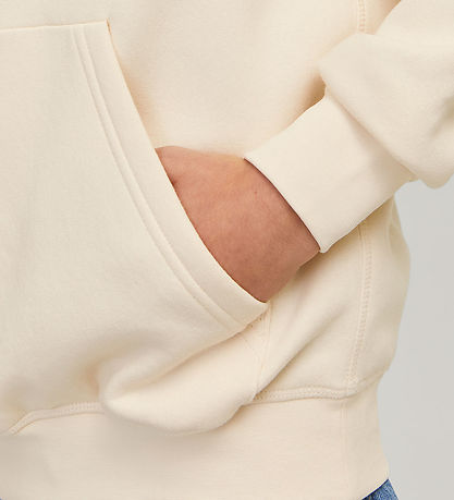 Jack & Jones Hoodie - JorIslington - Antique White w. Print Jack & Jones Hoodie - JorIslington - Antique White w. Print