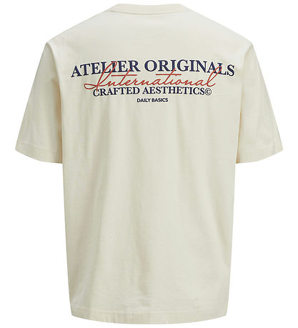 Jack & Jones T-shirt - JorIslington - Antique White w. Print Jack & Jones T-shirt - JorIslington - Antique White w. Print