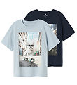 Name It T-shirt - 2-Pack - NkmVoto - Celestial Blue/Navy Blazer 