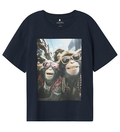 Name It T-shirt - 2-Pack - NkmVoto - Celestial Blue/Navy Blazer 