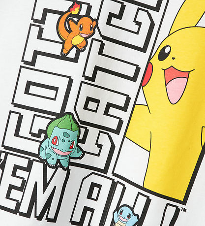 Name It T-shirt - NkmFlame Pokémon - Bright White