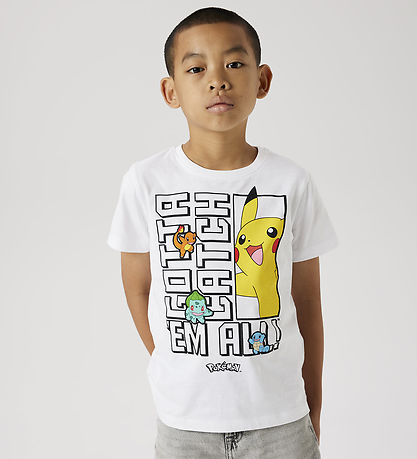 Name It T-shirt - NkmFlame Pokémon - Bright White