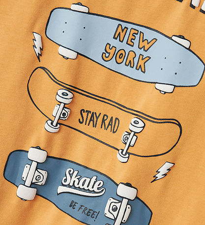 Name It T-shirt - NmmVux - Gold Earth/Skateboards