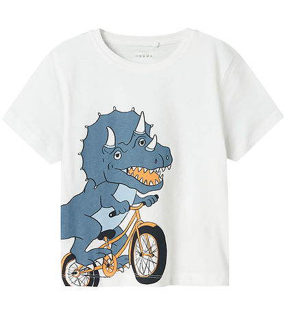 Name It T-Shirt - NmmVilasse - Bright White/Fiets
