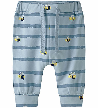 Name It 바지 - NbmVroels - 셀레스티얼 블루/비즈 포함 스트라이프