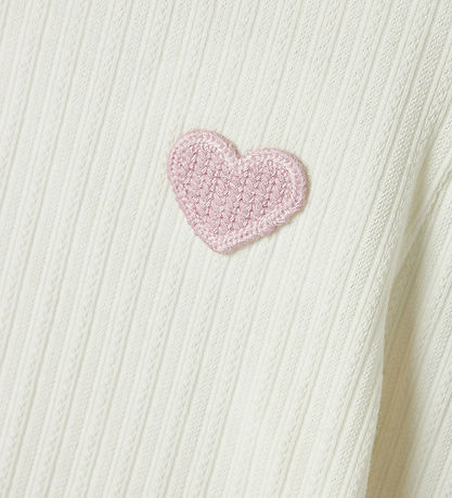 Name It Blouse - Rib - NmfDlove - Cloud Dancer w. Pointelle