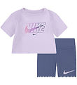 Nike Shorts Set - T-shirt/Bicycle Shorts - Diffused Blue