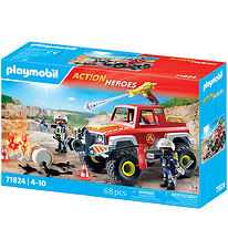 Playmobil Action Heroes - Firefighter Truck - 71824 - 68 Parts Playmobil Action Heroes - Firefighter Truck - 71824 - 68 Parts