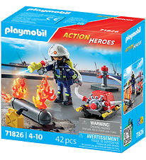 Action Héros Playmobil - Pompier... - 71826 - 42 Parties Action Héros Playmobil - Pompier... - 71826 - 42 Parties