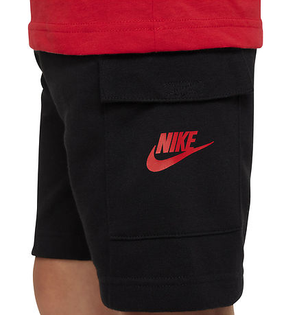 Nike Shorts Set - T-shirt/Shorts - Black/University Ed Nike Shorts Set - T-shirt/Shorts - Black/University Ed