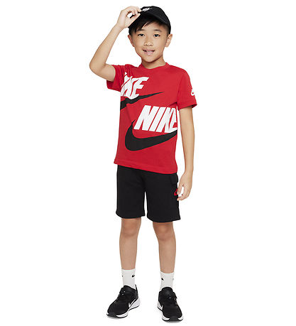 Nike Shorts Set - T-shirt/Shorts - Black/University Ed Nike Shorts Set - T-shirt/Shorts - Black/University Ed
