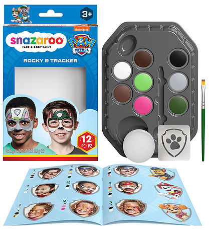 Snazaroo Face Paint - 12 Parts - Paw Patrol Rocky & Tracker