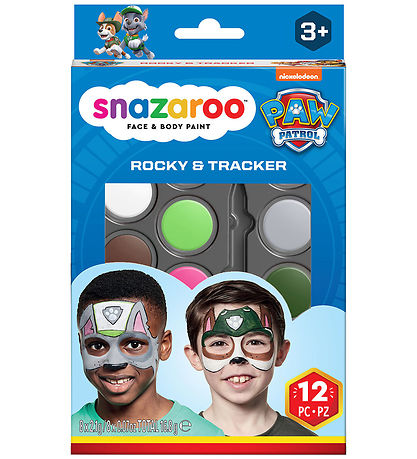 Snazaroo Face Paint - 12 Parts - Paw Patrol Rocky & Tracker