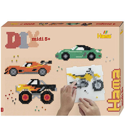 Hama Midi Bead Set - 4000 pcs - Cars