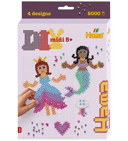Hama Midi Beads - 2000 pcs - Princess And Mermaid Hama Midi Beads - 2000 pcs - Princess And Mermaid