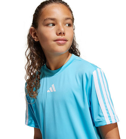 adidas Performance T-Shirt - Cyan/Weiß