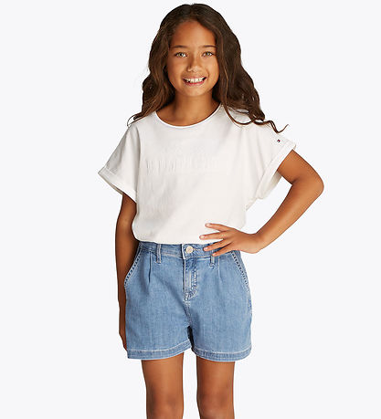 Tommy Hilfiger Shortsit - Denim - Leveä - Verho Denim Tommy Hilfiger Shortsit - Denim - Leveä - Verho Denim