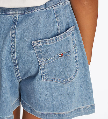 Tommy Hilfiger Shortsit - Denim - Leveä - Verho Denim Tommy Hilfiger Shortsit - Denim - Leveä - Verho Denim