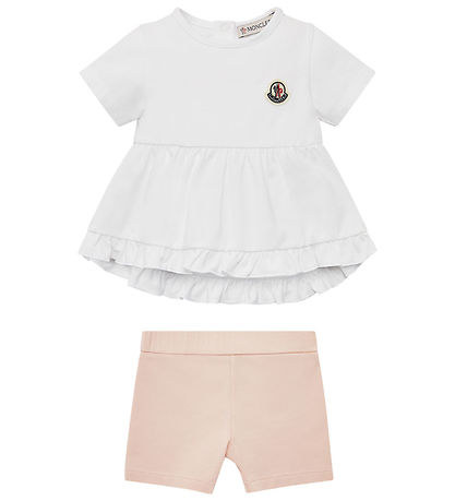 Moncler Set - T-shirt/Shorts - White/Pink