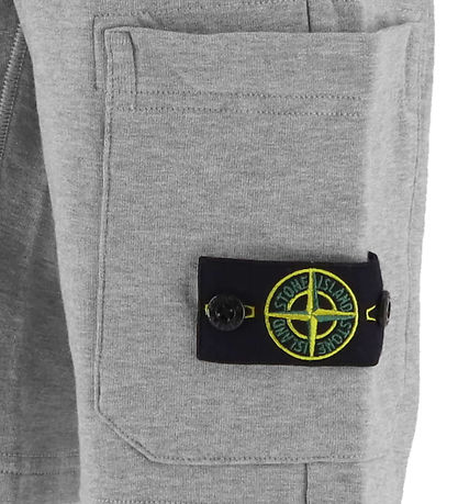 Stone Island Sweat Shorts - Grey Melange