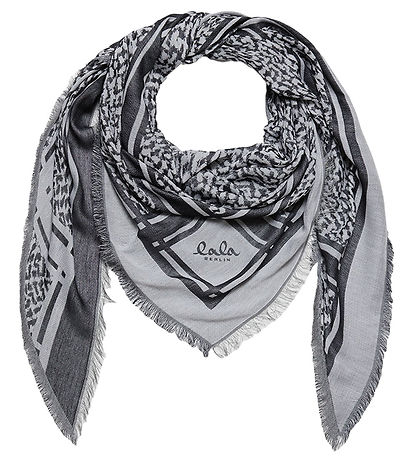 Lala Berlin Scarf - Triangle Tilda - Swoosh Black/White
