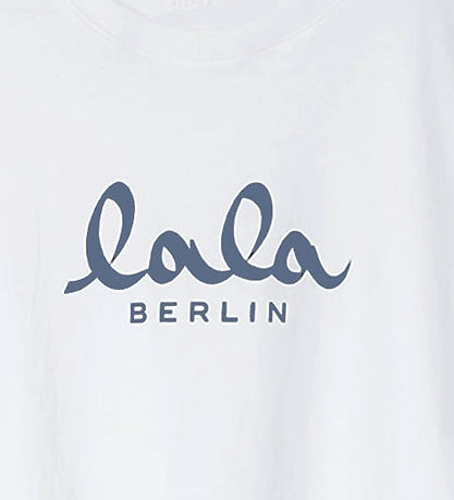 Lala Berlin T-shirt - Cara - White w. Blue Lala Berlin T-shirt - Cara - White w. Blue