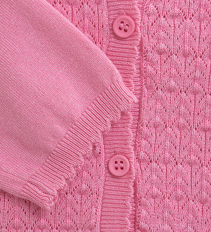 Creamie Cardigan - Knitted - Pointelle - Rosebloom