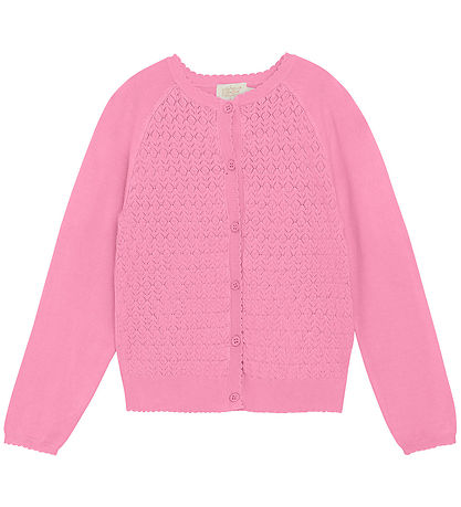 Creamie Cardigan - Knitted - Pointelle - Rosebloom