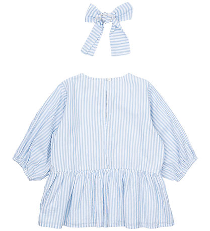 The New Top & Hair Tie - TnNalani - White Swan Striped