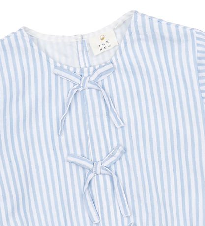 The New Top & Hair Tie - TnNalani - White Swan Striped